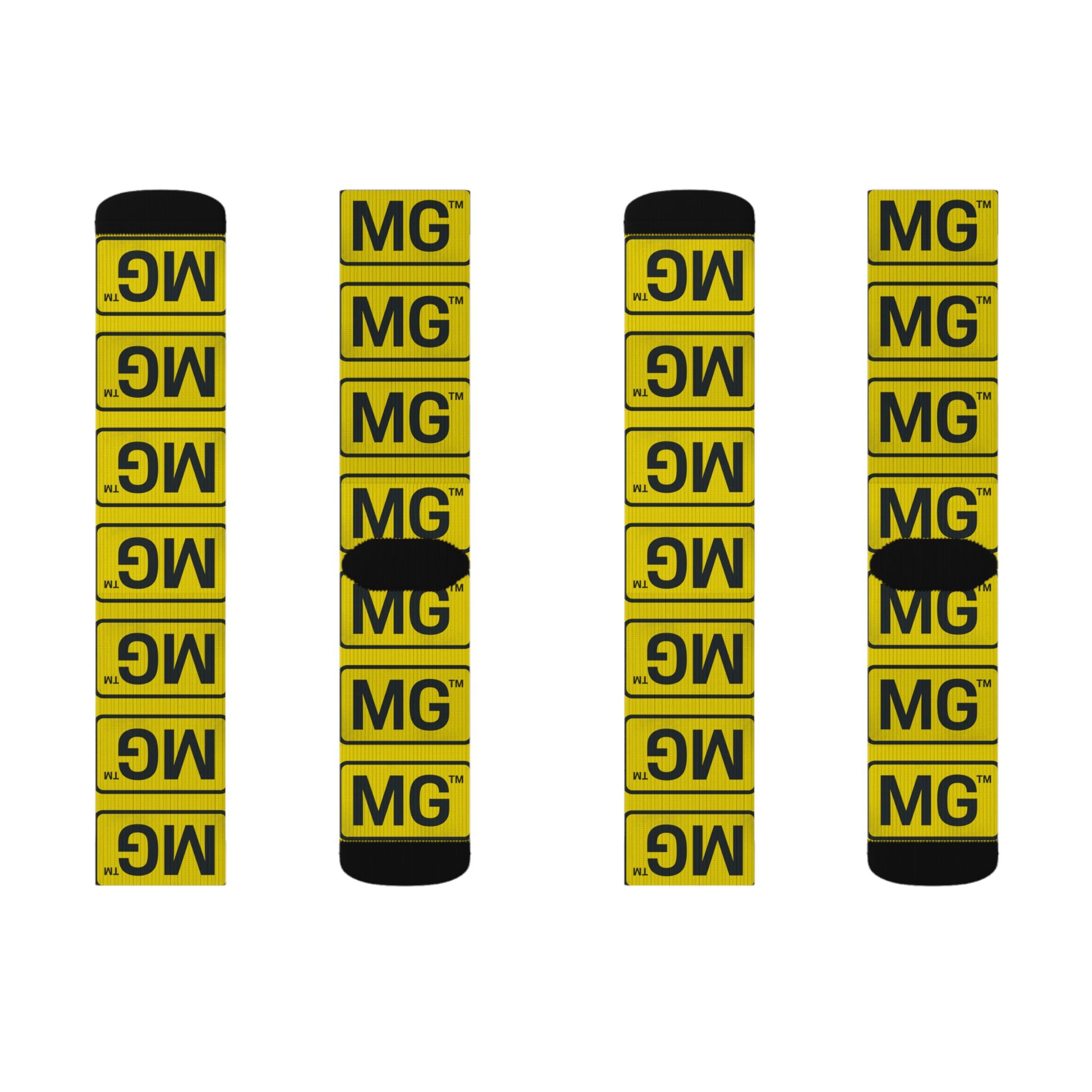 MILLENNIAL-GENERATIONS™Yellow MG Logo Sublimation Socks
