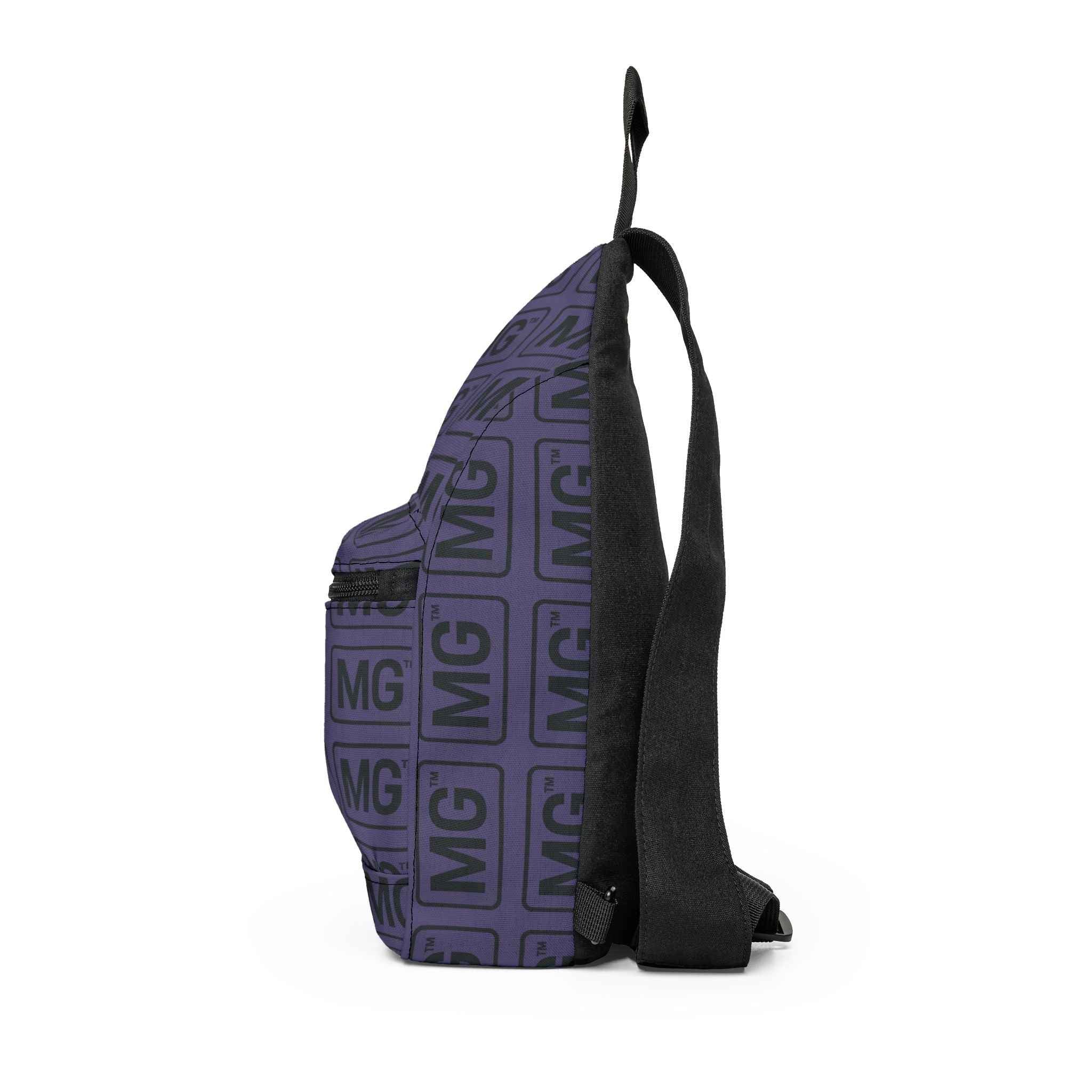 Monogram MG Pattern Sling Bag — Purple Logo Crossbody