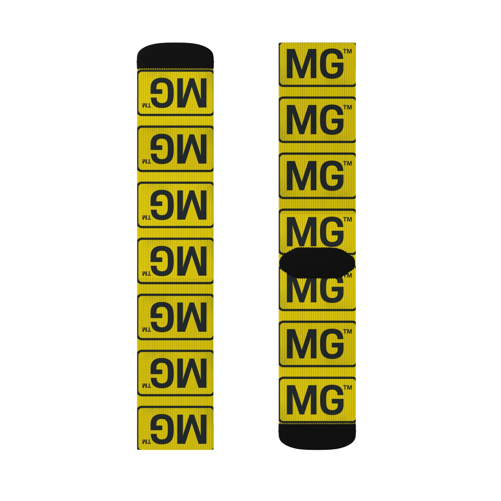 MILLENNIAL-GENERATIONS™Yellow MG Logo Sublimation Socks