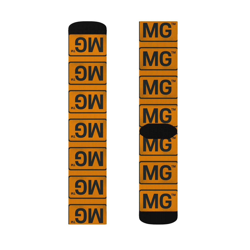 MILLENNIAL-GENERATIONS™ Logo Pattern Sublimation Orange Socks