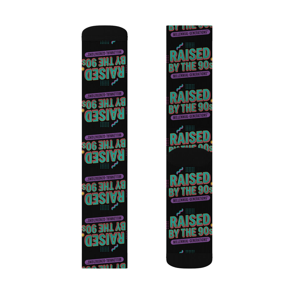 90s Retro 'Raised by the 90s' Sublimation Socks