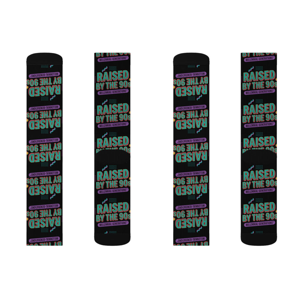 90s Retro 'Raised by the 90s' Sublimation Socks