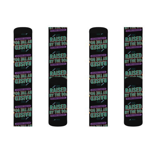 90s Retro 'Raised by the 90s' Sublimation Socks