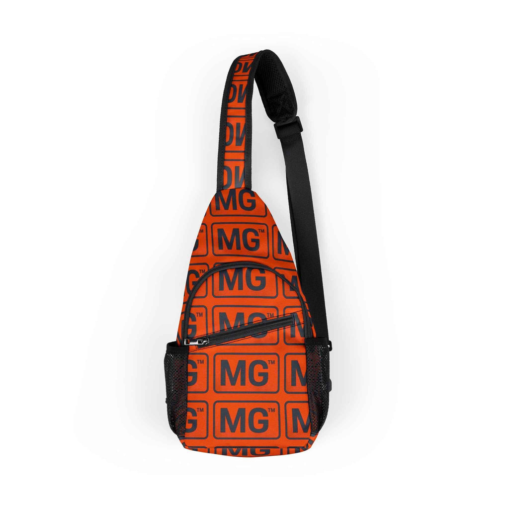 MG Logo Chest Bag — Orange All-Over-Print Sling Pack