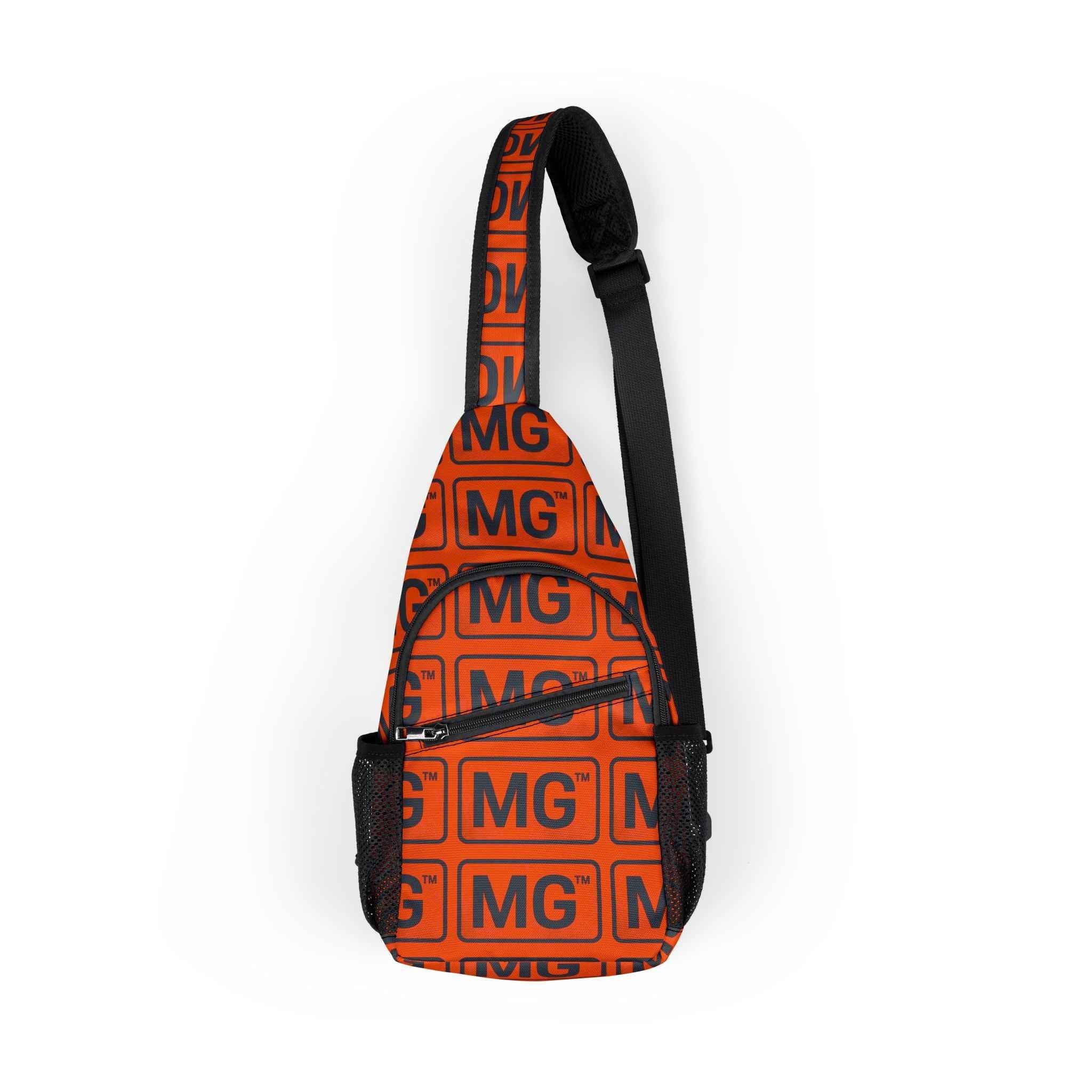 MG Logo Chest Bag — Orange All-Over-Print Sling Pack