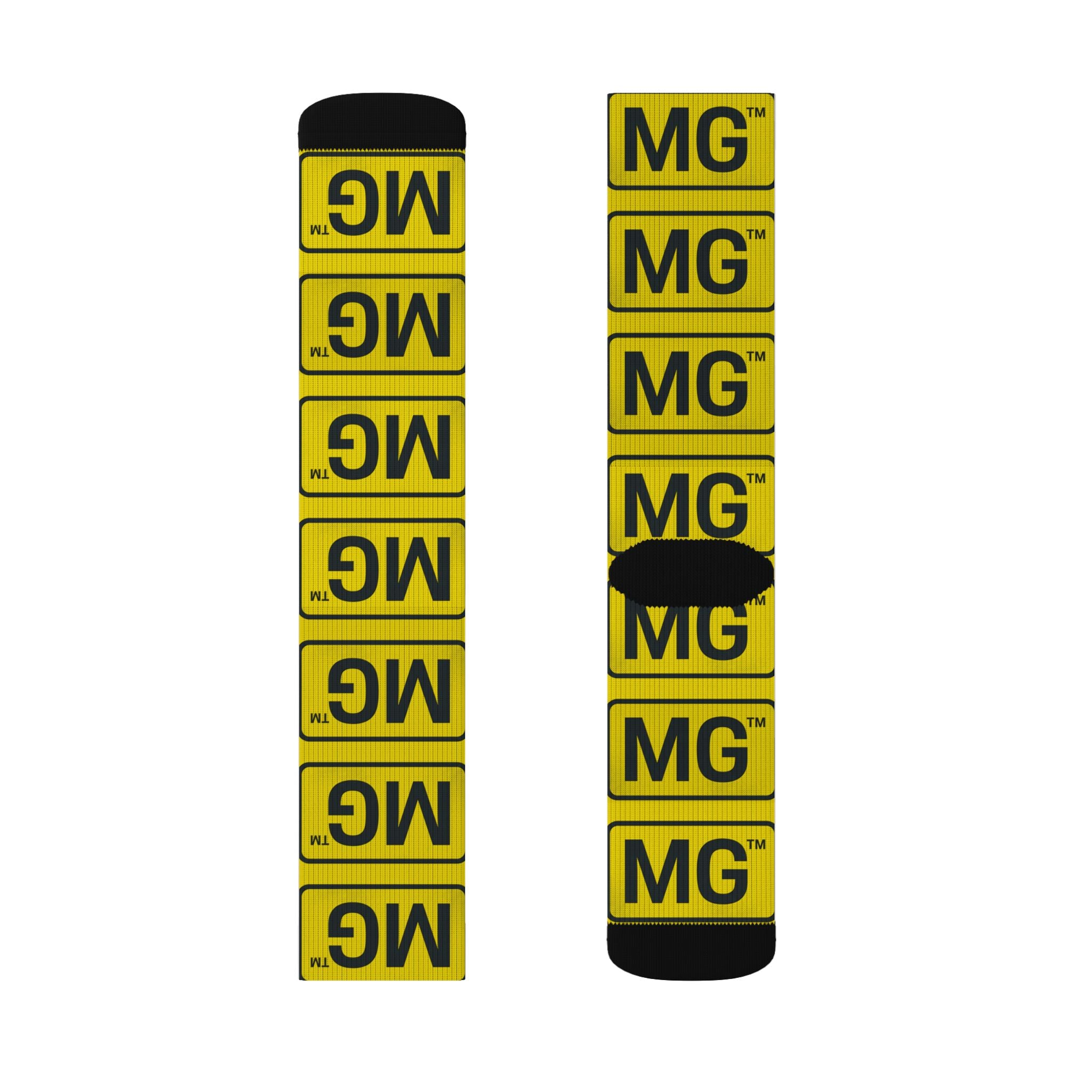 MILLENNIAL-GENERATIONS™Yellow MG Logo Sublimation Socks