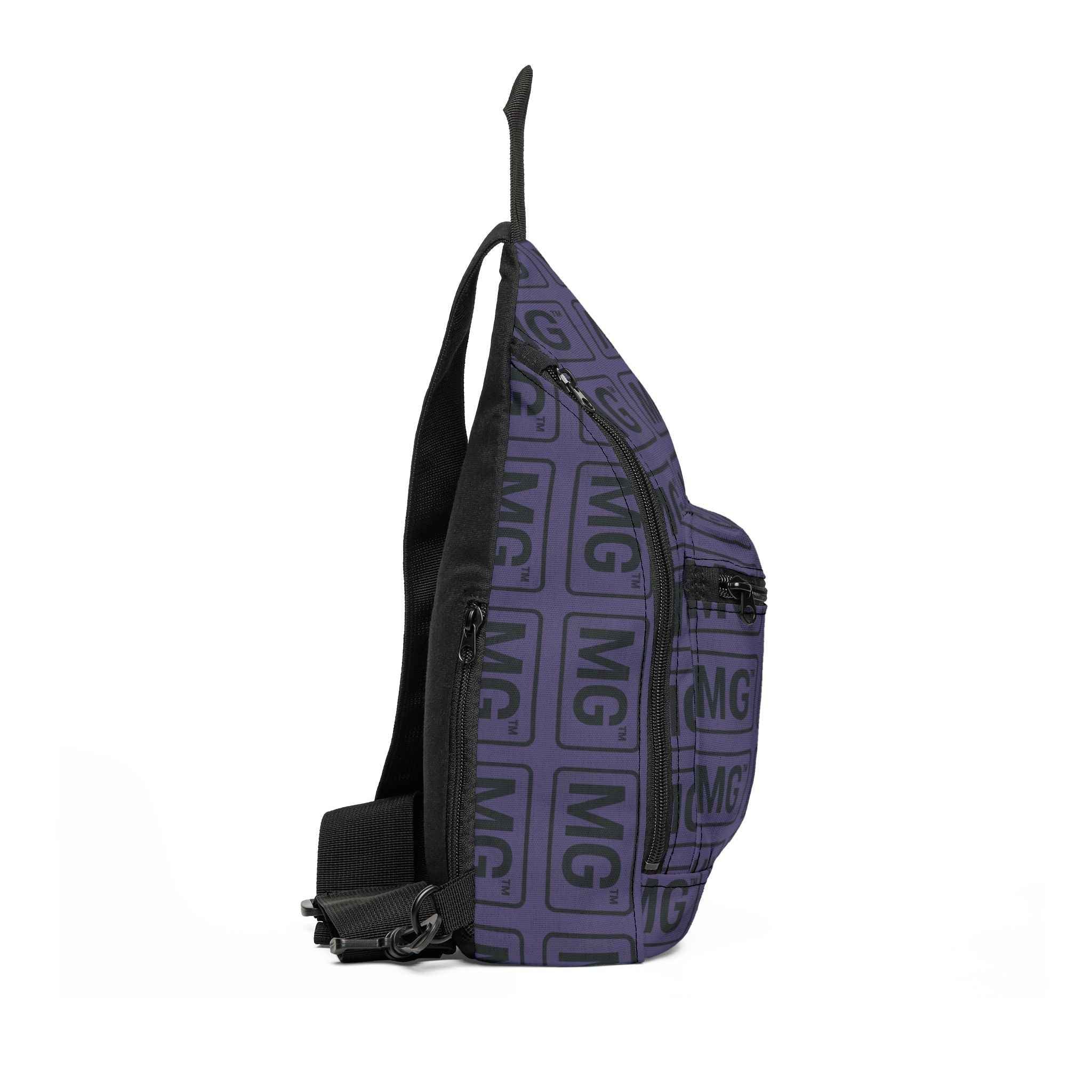 Monogram MG Pattern Sling Bag — Purple Logo Crossbody