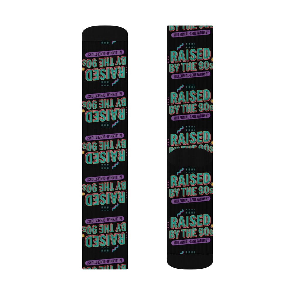 90s Retro 'Raised by the 90s' Sublimation Socks