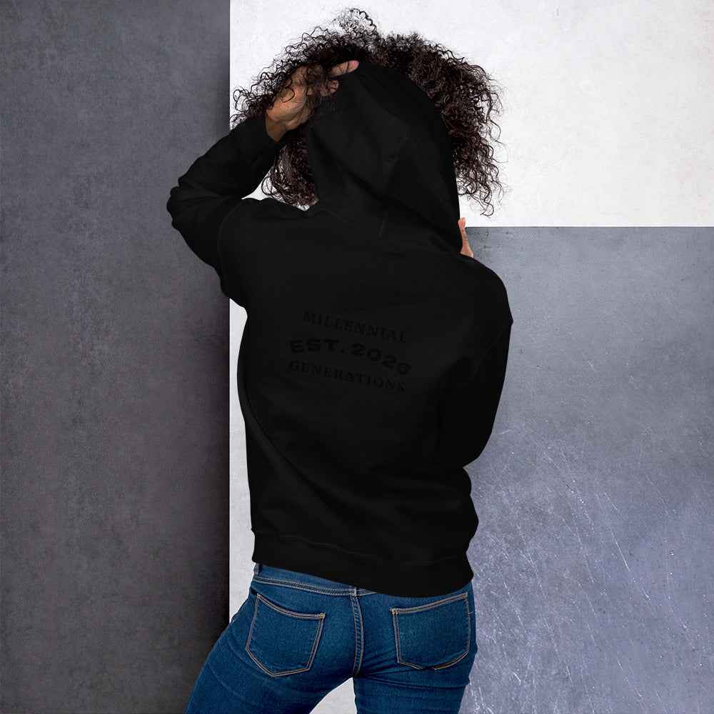 MILLENNIAL-GENERATIONS BLACK Unisex Hoodie